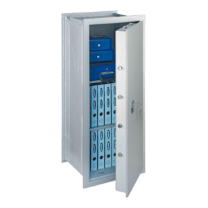Rottner Wandtresor EN1 Stone GSE 180 Premium Doppelbartschloss weißaluminium